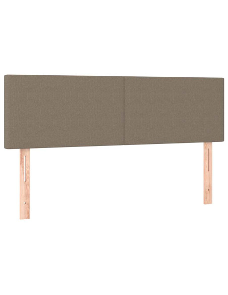 Pouf Letto con Materasso e LED Tortora 140x190 cm in Tessuto