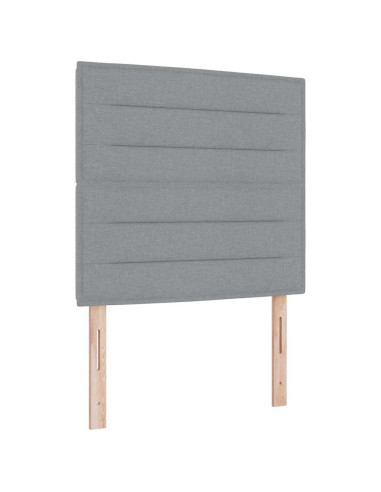 Letto a molle con materasso Grigio chiaro 120 x 200 cm Tessuto