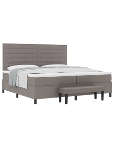 Letto a molle con materasso Talpa 200 x 200 cm Tessuto 2