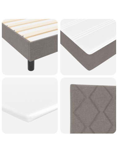 Letto a molle con materasso Talpa 200 x 200 cm Tessuto