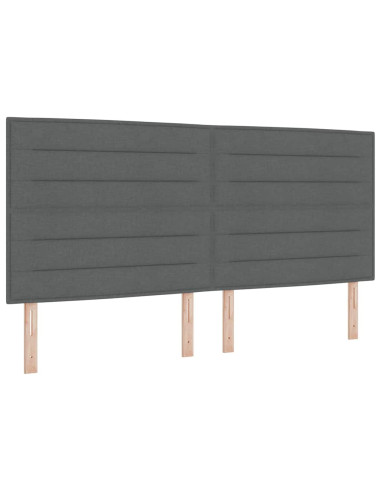 Letto con molle e materasso Grigio Scuro 90x190 cm Tessuto