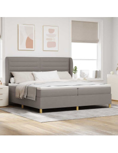 Letto con molle e materasso Grigio Scuro 90x190 cm Tessuto
