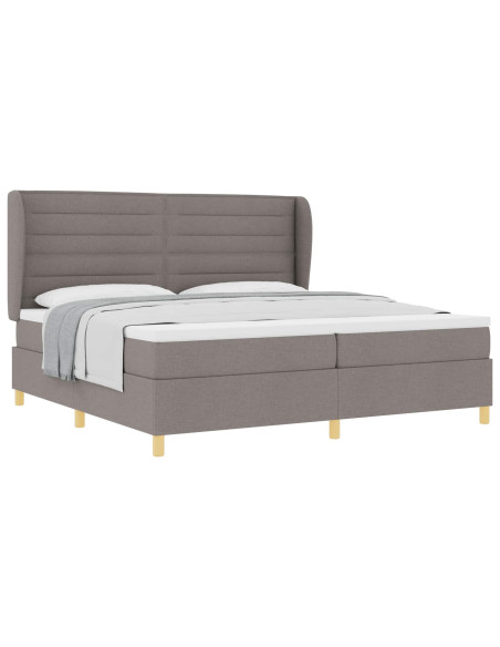 Letto con molle e materasso Grigio Scuro 90x190 cm Tessuto