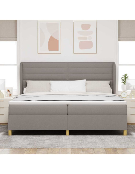 Letto con molle e materasso Grigio Scuro 90x190 cm Tessuto
