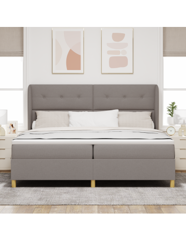 Letto con molle e materasso Grigio Scuro 90x190 cm Tessuto