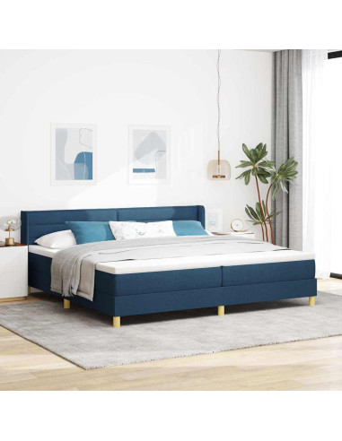 strongLetto a Molle / strong Blu 200 x 200 cm Tessuto