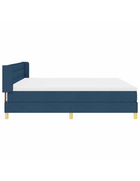 strongLetto a Molle / strong Blu 200 x 200 cm Tessuto