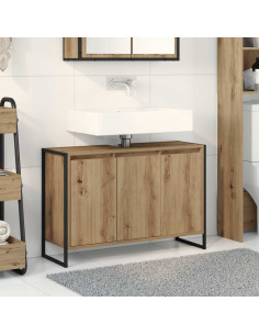 Mobile da Bagno con porta Rovere Artigianale 90 x 30 x 60 cm
