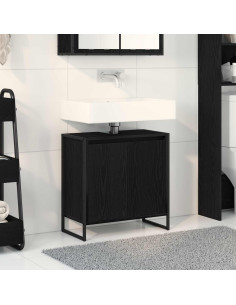 Mobile da Bagno Rovere Nero 60 x 30 x 60 cm Legno multistrato
