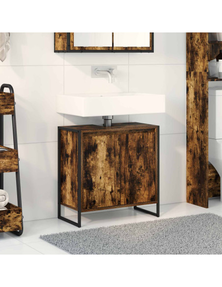Mobile da Bagno con porta Quercia Fumosa 60 x 30 x 60 cm