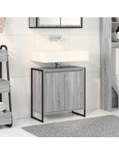 Mobile da Bagno Grigio Sonoma 60 x 30 x 60 cm Legno multistrato