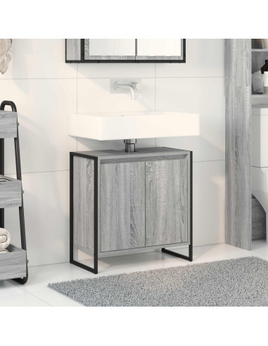 Mobile da Bagno Grigio Sonoma 60 x 30 x 60 cm Legno multistrato