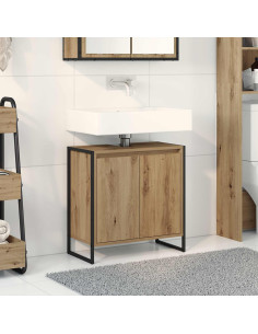 Mobile da Bagno con porta Rovere Artigianale 60 x 30 x 60 cm