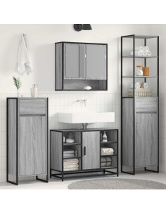 Mobile da Bagno con cassetto Grigio Sonoma 40 x 30 x 100 cm