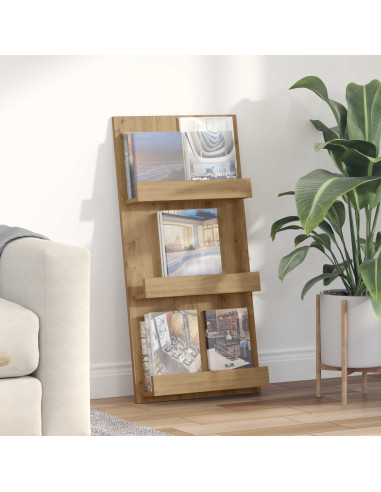 Scaffale per riviste Rovere artigianale 51 x 11 x 102 cm