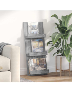 Scaffale per riviste Grigio Sonoma 43 x 11 x 102 cm