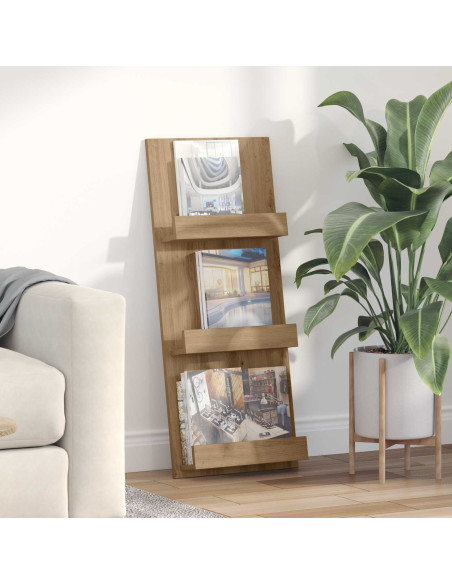 Scaffale per riviste Rovere artigianale 43 x 11 x 102 cm