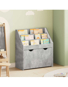 Libreria per Bambini Grigio cemento 60 x 29,5 x 69 cm