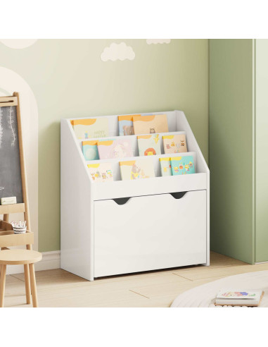 Libreria per Bambini Bianco Lucido 60 x 29,5 x 69 cm