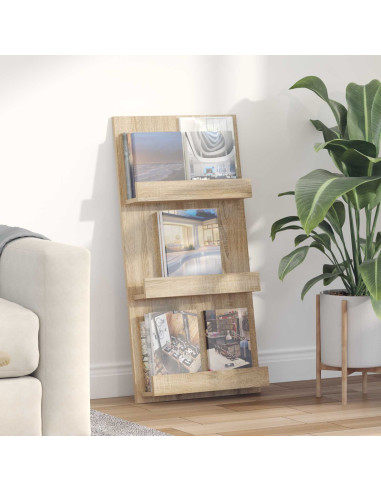 Scaffale per riviste Rovere Sonoma 51 x 11 x 102 cm