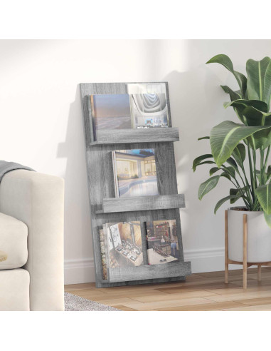Scaffale per riviste Grigio Sonoma 51 x 11 x 102 cm