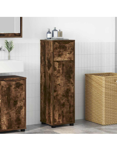 Mobile da Bagno con cassetto Rovere fumé 30,5 x 30 x 101 cm