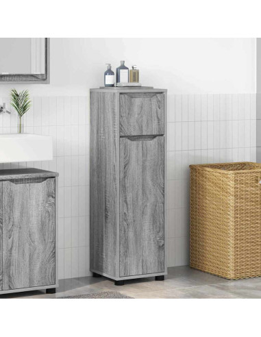 Mobile da Bagno con cassetto Grigio Sonoma 30,5 x 30 x 101 cm