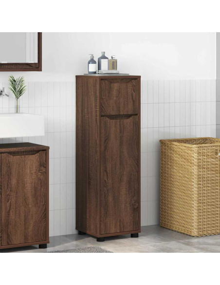 Mobile da Bagno con cassetto Rovere Marrone 30,5 x 30 x 101 cm