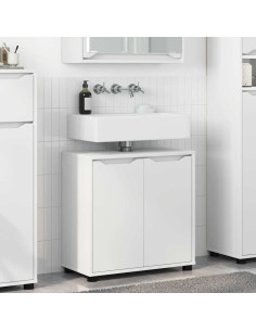 Mobile per lavabo da bagno con porta Bianco 60 x 30 x 60 cm
