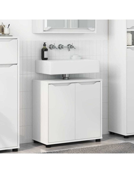 Mobile per lavabo da bagno con porta Bianco 60 x 30 x 60 cm