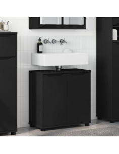 Mobile per lavabo da bagno con lo scaffale Nero 60 x 30 x 60 cm