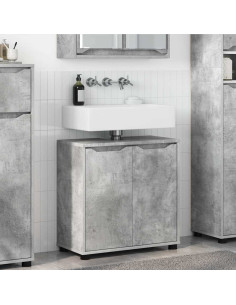 Mobile per lavabo da bagno Grigio cemento 60 x 30 x 60 cm