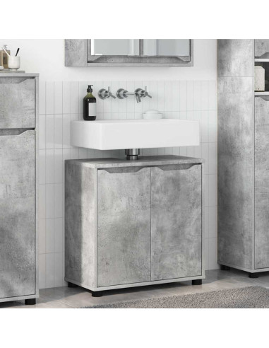 Mobile per lavabo da bagno Grigio cemento 60 x 30 x 60 cm