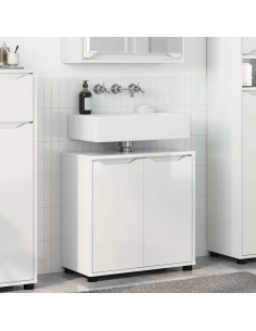 Mobile per lavabo da bagno Bianco Lucido 60 x 30 x 60 cm