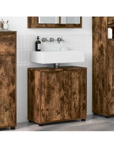 Mobile per lavabo da bagno Rovere fumé 60 x 30 x 60 cm