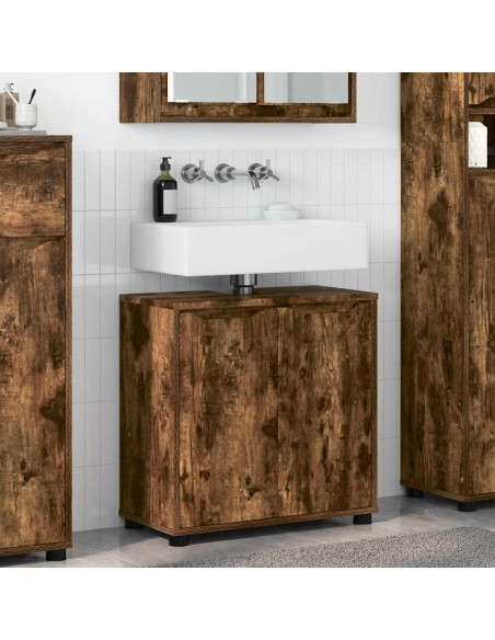Mobile per lavabo da bagno Rovere fumé 60 x 30 x 60 cm