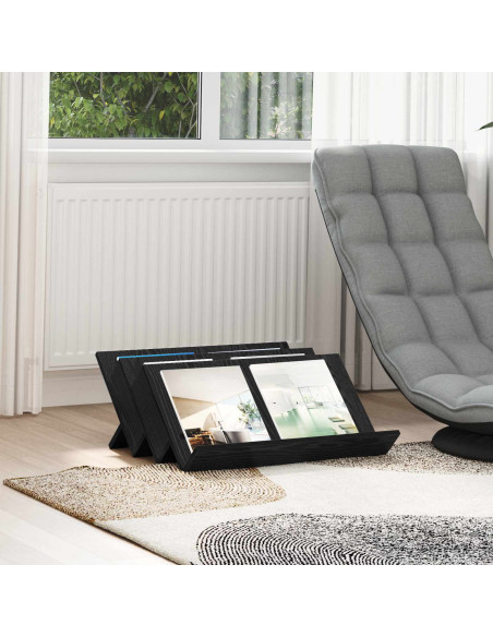 Scaffale per riviste Rovere Nero 65 x 53 x 28,5 cm