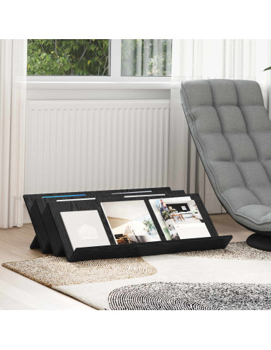 Scaffale per riviste Rovere Nero 90 x 53 x 28,5 cm