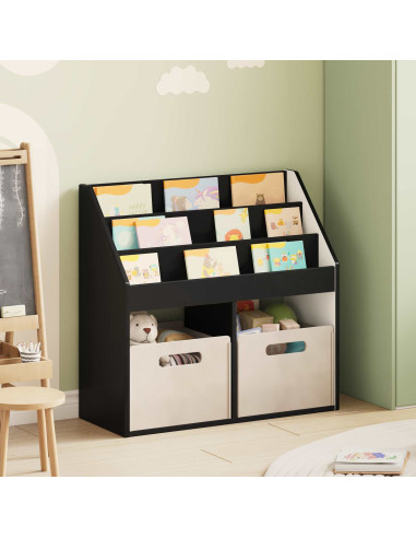 Libreria per Bambini Nero 72,5 x 29,5 x 69 cm Legno multistrato