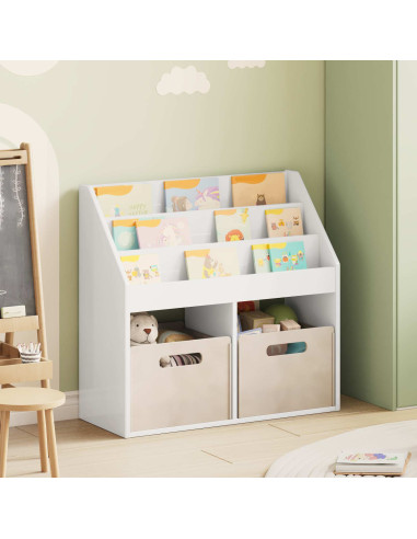 Libreria per Bambini Bianco Lucido 72,5 x 29,5 x 69 cm