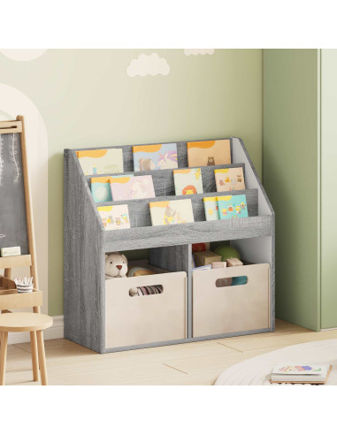 Libreria per Bambini Grigio Sonoma 72,5 x 29,5 x 69 cm