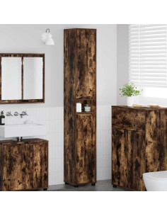 Mobile da Bagno con lo scaffale Rovere fumé 30,5 x 30 x 195 cm