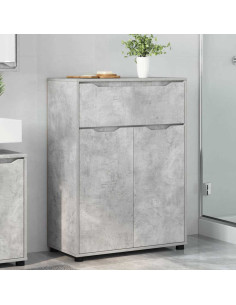 Mobile da Bagno con porta Grigio cemento 72,5 x 36,5 x 100 cm