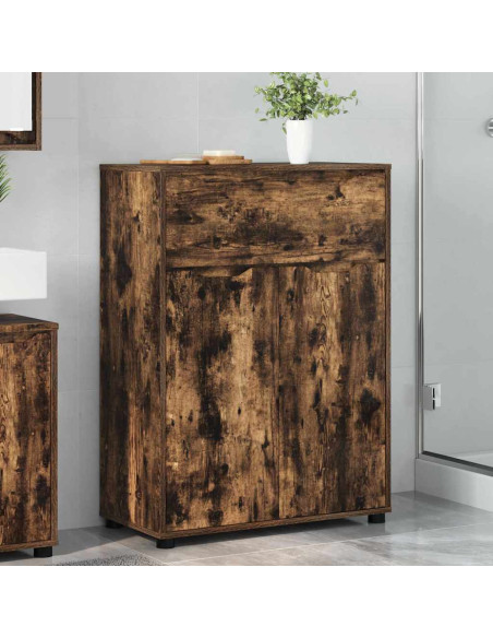 Mobile da Bagno con cassetto Rovere fumé 72,5 x 36,5 x 100 cm