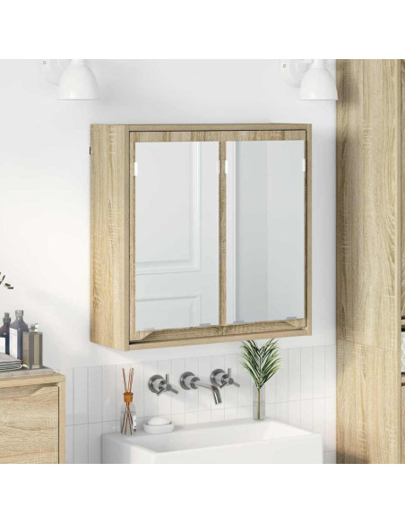 Mobiletto per specchio da bagno Rovere Sonoma 60 x 20 x 60 cm