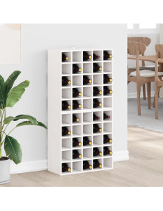 Portabottiglie 2 pcs Bianco 56 x 25 x 56 cm Pino massello