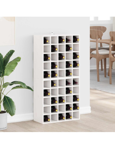 Portabottiglie 2 pcs Bianco 56 x 25 x 56 cm Pino massello