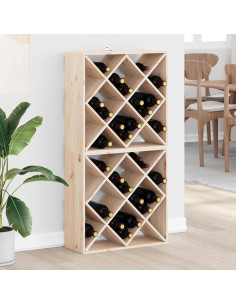 Portabottiglie 2 pcs Naturale 62 x 25 x 62 cm Pino massello