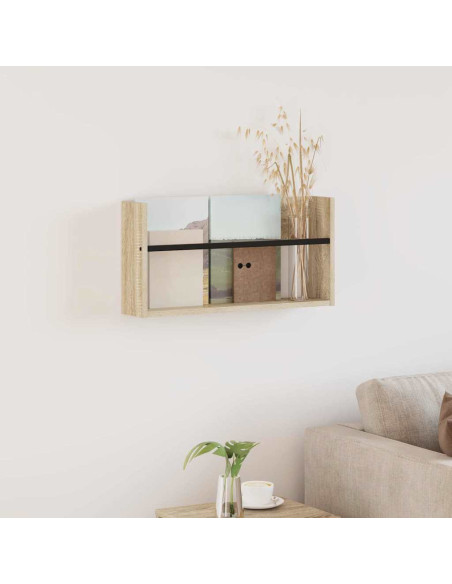 Scaffale per riviste Rovere Sonoma 60 x 12 x 30 cm