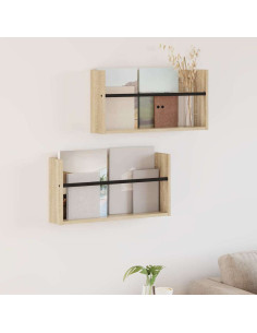 Scaffale per riviste 2 pcs Rovere Sonoma 60 x 12 x 30 cm